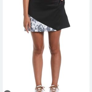 Callaway Black Mini Skort with Monochrome Printed Underlayer